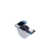 W07 3-in-1 Manyetik Kablosuz Şarj Standı – iPhone, AirPods, Apple Watch, SİYAH