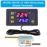 W3230 Dc12-100V 10A Güneş Paneli Termostatı
