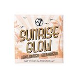 W7 Sunrise Glow 6 GR Çok Renkli Aydınlatıcı Toz Parlak Görünüm ile Allık Olarak Kullanım