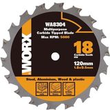 Wa8304 120x9,5mm Metal, Ahşap, Pvc, Alüminyum Kesme, Elmas Daire Testere Bıçağı