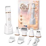 Wablow Vücut Tıraş Makinesi Series 5+1 Seti,Yüz/Saç/Vücut, IPX7 Su Geçirmez,Seramik Bıçak Şarj Standlı ( GARANTI)