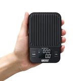 WACACO Exagram Zamanlayıcılı Kahve Tartısı, 0.1g/2kg Yüksek Hassasiyetli, Dokunmatik Düğmeli Mutfak Tartısı Paslanmaz Çelik Platform, Ağırlık/Dara, Otomatik Kapanma, Siyah (Piller Dahil Değildir)