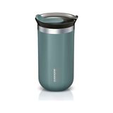 Wacaco Octaroma Çift Duvarlı Vakumlu Paslanmaz Çelik Kahve Termosu Mug 300 ml (10 oz) - Göl Mavisi | Sızdırmaz Kapaklı Pipamoka Uyumlu Seyahat ve Kamp Termos Bardağı