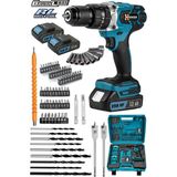 Wacker Germany Darbeli 013 Yeni Akıllı Sistem Kömürsüz Motor 258 VF Çift Akülü Vidalama 90 Parça Matkap