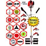 Wacker Pro German Kavrıx-735 Seri Yan Tip Tırpan+ Akrobat Çapalama + Toprak Eşeleme 15 Parça Temizlik Seti