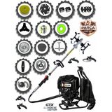 Wacker Pro German Wrx-9000 V8 Sırt Tırpan+ Akrobat Çapalama + Toprak Eşeleme 14 Parça Bahçe Setli