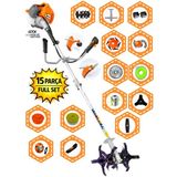 Wacker Pro German Zyrox-815 Seri Yan Tip Tırpan+ Akrobat Çapalama + Toprak Eşeleme 15 Parça Arazi Seti