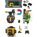Wacker Pro Germany 16 Köşe Artı Lazer Terazi 360 Derece Kumandalı Yeşil Çizgi 45 Mt Menzil