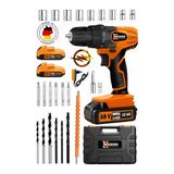 Wacker Pro Germany Starwalt Yellow Prof 58 V 12 Ah Darbeli Çelik Şanzuman Çift Akülü Şarjli Matkap+Tamir Seti