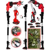 Wacker Pro Red 4 Adet Akülü Şarjlı Dal Kesme Testeresi + Budama Makası + 3,10 Metre Teleskopik Uzatma