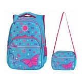 Waddell Çanta Mavi/Pembe Kelebek İlkokul Çantası - Waddell Bag Kız Okul Sırt Çantası