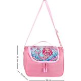 Waddell Deri Baskılı Desenli Termal Beslenme Çantası - 18x13x24 - Askılı Beslenme Çantası - Pembe