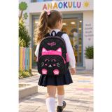 Waddell Kedi Desenli Kapitone Anaokulu Okul Çantası Çocuk Sırt Çantası Günlük Kullanım 35 x 25 x 14 cm