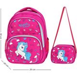 Waddell Lisansı Pembe Unicorn Desenli İlkokul Sırt Çantası Ve Beslenme Çantası