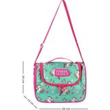 Waddell Lisanslı Fuşya- Su Yeşili Unicorn Desenli Termal Beslenme Çantası 1019 - 24-13-24 - Su Yeşili - Pembe
