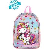 Waddell Lisanslı Unicorn Temalı Okul Öncesi Anaokul,kreş Kız Çocuk Sırt Çantası - Pembe - 33-10-24