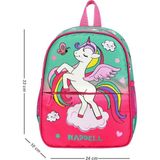 Waddell Pembe Unicorn Desenli Anaokulu Kreş Sırt Çantası 24108 - Pembe - Turkuaz
