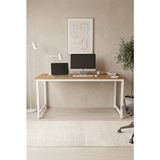 Wadlex Çam Beyaz Çalışma Masası Minimal Bilgisayar Masası Ofis ve Ev Için Modern Masa - Çam - Beyaz - 160X60