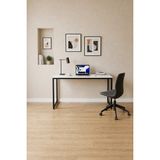 Wadlex Siyah Beyaz Çalışma Masası Minimal Bilgisayar Masası Ofis ve Ev Için Modern Masa - 140x60 - Beyaz - Siyah