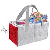 WAEKIYTL Toniebox Başlangıç Seti için Tote Çanta, Dış Mekan Taşıma Çantası Toniebox Ses Oynatıcı ve Tonies Figürleri için Taşınabilir El Çantası, Çocuk Keçe Taşıma Çantası Saplı Düzenleyici (Kırmızı)