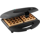 Waffle Makinesi,xl Teppanyaki Tasarım, Yapışmaz Kaplama, Isı Yalıtımlı Bambu Sap - Siyah