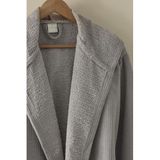 Waffle Unisex Pamuklu Pike Bornoz Gri