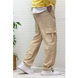 WAFRA Erkek Full Likralı Rahat Kesim Kargo Cepli Baggy Jogger Pantolon