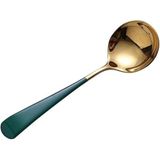 WAGMY Masa Çay Kahve Çorbası Kaşıkları Çok Fonksiyonlu Ev Restoranı Yuvarlak Baş Kaşıkları Çorba için kullanılır TahılTatlıMeyvelerSüt ÇayıKahveDondurma Kaşığı Latte Kaşıkları (Yeşil)