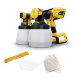 Wagner Akülü Boya Püskürtme Sistemi W 600 Flexio 18V (Pil Ve Şarj Cihazı Dahil Değildir), Duvar Ve Lateks Boyaları, Vernikler Ve Cilalar İçin, Kap 1300 Ml + 800 Ml