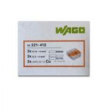 Wago 221-413 3lü Yaylı Tırnaklı Klemens 4mm 50 Adet Kutu