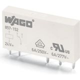 Wago 857-152 Plc Röle, Ray Tipi, 6mm, Takılabilir Röle, 6A, 1 Değiştirici Kontak, Dc 24 V, Yedek Röle