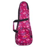 Wagon 04 Serisi Tenor Ukulele Çantası - Hibiskus Pembe