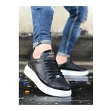 Wagoon WG505 Siyah Delikli Erkek Casual Ayakkabı