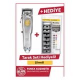 Wahl Gümüş Özel Seri Senıor Şarj Standlı Profesyonel Tıraş Makinesi + Tarak Seti Hediye