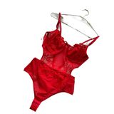 WAHSHE Misy Victoria Balenli Bodysuit (Kırmızı / 75)