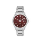 Wainer Wa.17700-b Gümüş Metal Erkek Kol Saati - Kırmızı