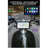 Wair Teknoloji 6.0 Dokunmatik Motosiklet Navigasyon Ünitesi Carplay Android Auto Uyumlu Dual Bt Gps Ekran