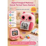 Wair Teknoloji Dijital Fotoğraf Makineleri Çocuk Termal Resim Baskılı Yazıcı Kamera Video Makinesi - Pembe