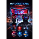 Wair Teknoloji Motosiklet Kask LED Panel – Uygulama Kontrollü, Yazı ve Animasyon Eklenebilen Dijital Pixel Ekran, Suya Dayanıklı - Siyah
