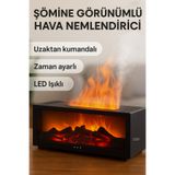 Wair Teknoloji Şömine Görünümlü Led Işıklı Aroma Difüzör & Hava Nemlendirici | Uzaktan Kumandalı, Zaman Ayarlı