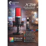 Wair Teknoloji Yanmai X3w Gaming Masaüstü Mikrofon Kablosuz Ve Kablolu Kullanım Canlı Yayın Ve Oyun İçin