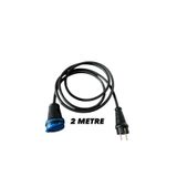 wak SİYAH TEKLİ UZATMA FİŞİ 3X2,5 SİYAH KABLO 2 METRE