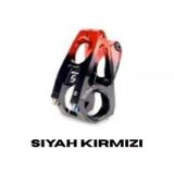 Wake Aluminyum Cnc Gidon Boğazı Çift Renk - 31.8Mm - 28.6Mm - 50Mm 0° - Sm004-Cnc - Siyah Kırmızı