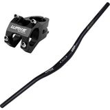Wake Alüminyum Siyah 31.8 780MM Riser Mtb Gidonu + Gidon Boğazı Seti
