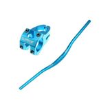 Wake Mavi Bisiklet Alümiyum Gidon+Boğaz 780Mm 31,8Mm Bisiklet Direksiyon + Boğaz