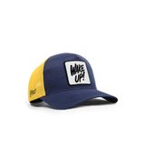 Wake Up Logolu Cordura Lacivert-Sarı Trucker Şapka