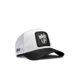 Wake Up Logolu Siyah-Beyaz Trucker Şapka