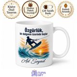Wakeboard Temalı Baskılı Kupa Bardak Sörf Hediye Porselen Mug