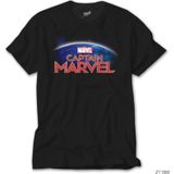 Wakha Captain Marvel On World Siyah Tişört