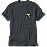 Wakha Erkek Boğa Burcu Modern Geometrik Tasarım Baskılı Tişört - Füme - 4XL